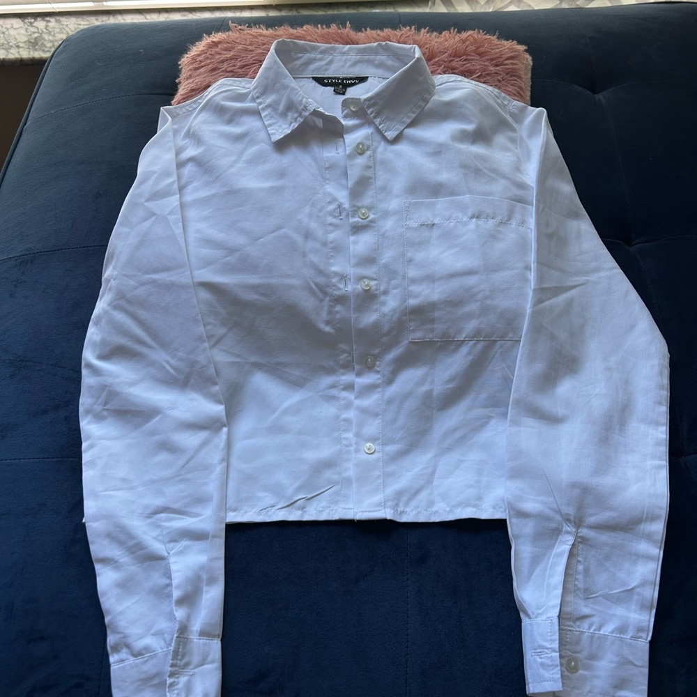 White Button-Up Shirt - Picture 5 of 6